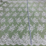 Embroidered Corded Bridal Lace White