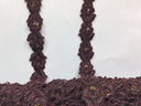 Beaded Corded Lace Trim on Polyester Organza
