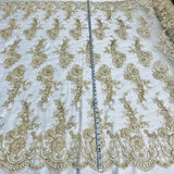 Embroidered Bridal Lace White Mesh