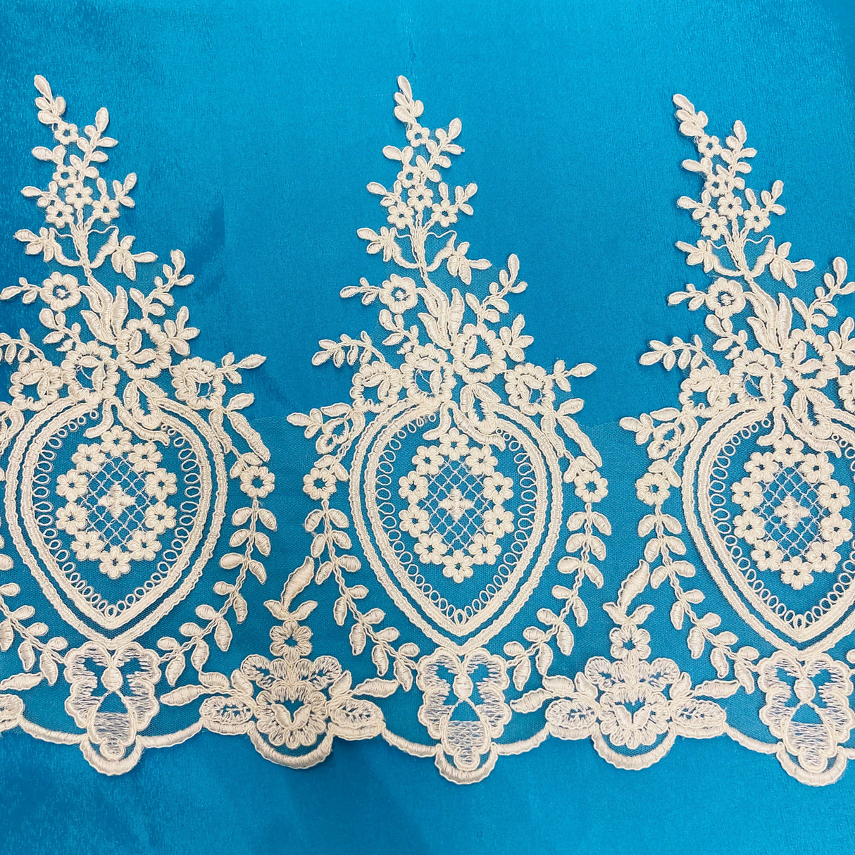 Corded Lace Trimming Embroidered Mesh