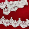 Beaded Corded Lace Trimming White