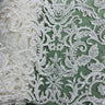 Beaded Corded Bridal Lace Fabric