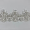 Beaded Corded Lace Trim 4" Polyester Net Mesh