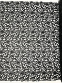 Angela Metallic Corded Lace Fabric - Embroidered Sequins Mesh Lace, Double Scallop Edge, 50-54" Width (1 Yard)