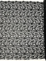 Angela Metallic Corded Lace Fabric - Embroidered Sequins Mesh Lace, Double Scallop Edge, 50-54" Width (1 Yard)