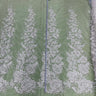 Beaded Lace Fabric on Polyester Net Mesh