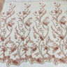 Beaded 3D Floral Lace Fabric 48" Wide