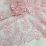 Beaded Corded Lace Fabric 52" Wide