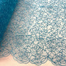 Embroidered Lace Turquoise Mesh