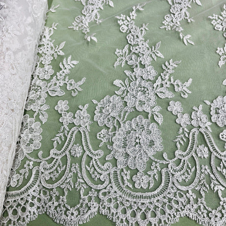 Corded Bridal Lace Fabric 50" Wide