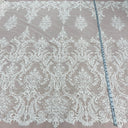 Embroidered Bridal Lace White Mesh