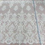 Embroidered Bridal Lace White Mesh