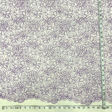 Embroidered Corded Lace Mesh Sky Blue