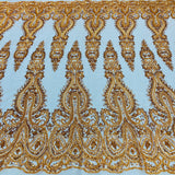 Beaded Embroidered Lace Mesh