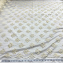 Beaded Lace Fabric on Polyester Net Mesh 52"