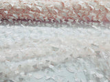 3D Butterfly Metallic Design Polyester Fabric - Metallic Butterfly Embroidery, Mesh Lace, 58" Width (1 Yard)