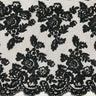 1 Yard Beaded and Corded Bridal Lace Fabric Embroidered on Polyester Net Mesh