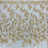 Beaded Lace Fabric on Polyester Net Mesh 54"