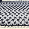 Beaded Corded Bridal Lace Black Mesh