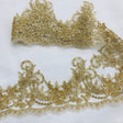 Beaded Corded Lace Trim 100% Polyester Net Mesh