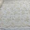 1 Yard Exquisite Beaded Lace Fabric Embroidered with Sequins on Polyester Net Mesh