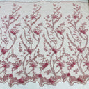 Beaded 3D Floral Lace Mesh