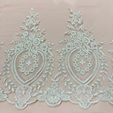 Corded Lace Trimming Embroidered Mesh