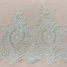 Corded Lace Trimming Embroidered Mesh