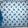 Beaded Lace Fabric Embroidered On 100 Percent Polyester Net Mesh - Lt. Blue, Turquoise, Silver, Floral Beaded Sequin Pattern, 52" Width (1 Yard)