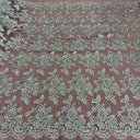 Beaded Corded Bridal Lace Fabric 51" Wide