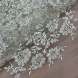 Beaded Corded Bridal Lace Mesh