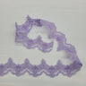 Beaded Corded Lace Trimming 100 Percent Polyester Net Mesh Fabric - Embroidered, 3" Wide, Multiple Colors (1 Yard)