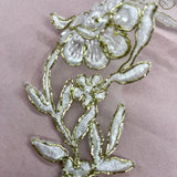 Embroidered Lace Applique Ivory