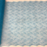 Embroidered Corded Lace Mesh Sky Blue
