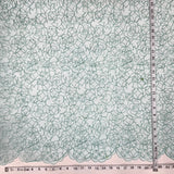 Embroidered Lace Turquoise Mesh
