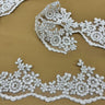 Embroidered Corded Lace Trim 4"