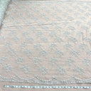 Beaded Sequined Lace Fabric on Polyester Net Mesh