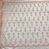 Corded Bridal Lace Fabric on Polyester Net Mesh