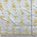 Beaded Lace Fabric on Polyester Net Mesh 54"