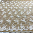 Embroidered Mesh Bridal Lace Ivory