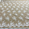 Embroidered Mesh Bridal Lace Ivory