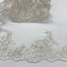 Polyester Net Mesh Corded Lace Trim 4.5"