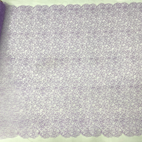 Embroidered Lace Turquoise Mesh