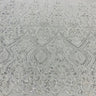 Beaded Lace Fabric on Polyester Net Mesh 52"