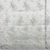Embroidered Corded Bridal Lace Turquoise