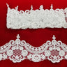 Beaded Corded Lace Trimming White