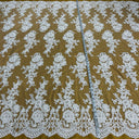 Beaded Corded Bridal Lace Fabric 53"