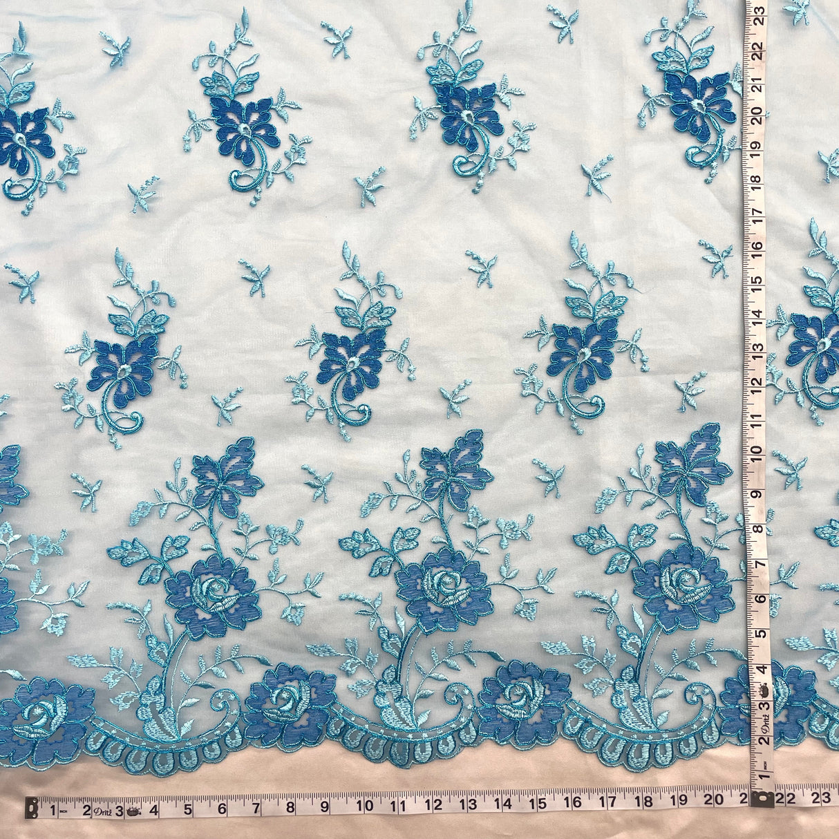 Bridal Lace Fabric Corded Embroidered 54" Wide