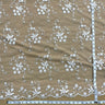 1 Yard - Corded Bridal Lace Fabric Embroidered on 100% Polyester Net Mesh - Ivory - 54"
