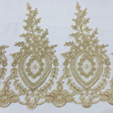 Corded Lace Trimming Embroidered Mesh